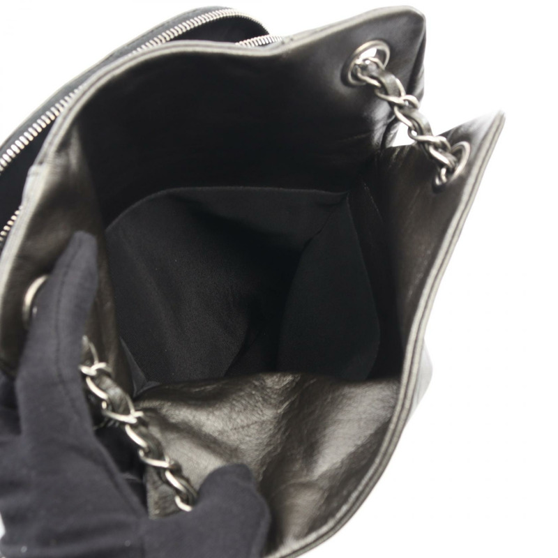 香奈兒 (CHANEL) Matelasse 鏈條雙肩包 小牛皮 灰色 二手 女士 CC-3