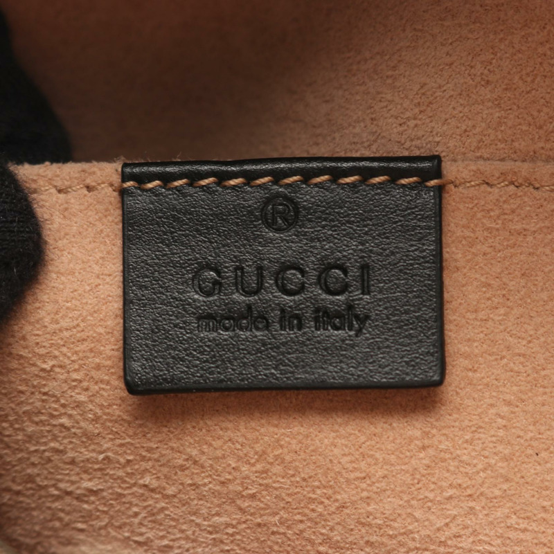GUCCI GG Marmont 雙肩包 476671 黑色真皮二手女款-3