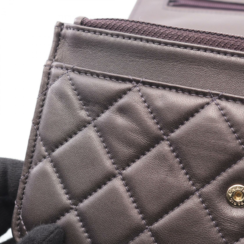 香奈兒 (CHANEL) 絎縫鏈條肩背斜背包，羊皮材質，紫色，金色五金，二手-7