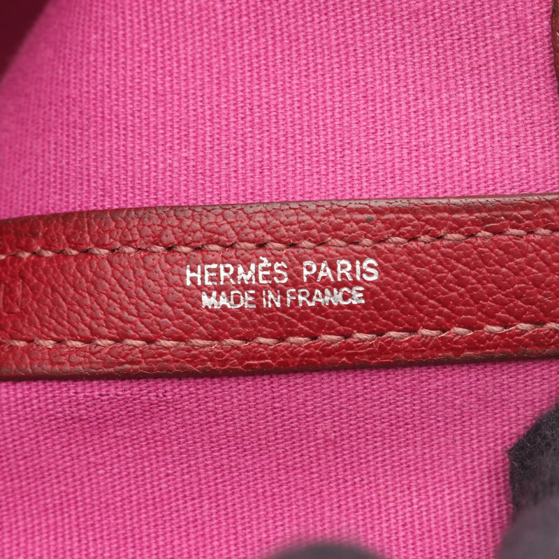 愛馬仕 Garden Party MM 手提包 I 帆布 峽灣皮革 Rouge vif SHW 二手-3