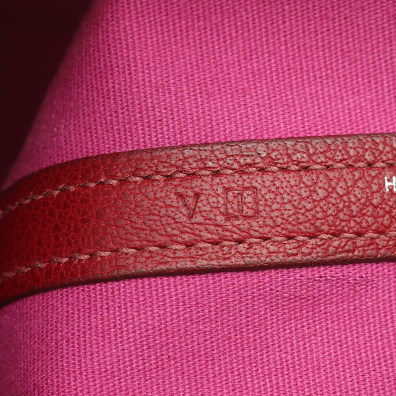 愛馬仕 Garden Party MM 手提包 I 帆布 峽灣皮革 Rouge vif SHW 二手-4