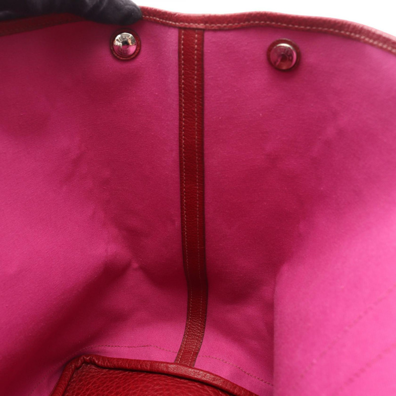 愛馬仕 Garden Party MM 手提包 I 帆布 峽灣皮革 Rouge vif SHW 二手-5