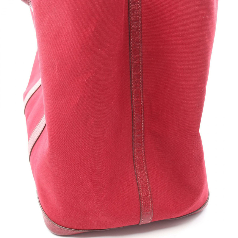 愛馬仕 Garden Party MM 手提包 I 帆布 峽灣皮革 Rouge vif SHW 二手-10