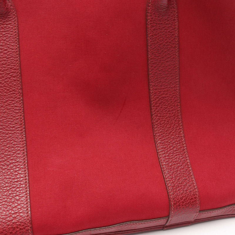 愛馬仕 Garden Party MM 手提包 I 帆布 峽灣皮革 Rouge vif SHW 二手-11