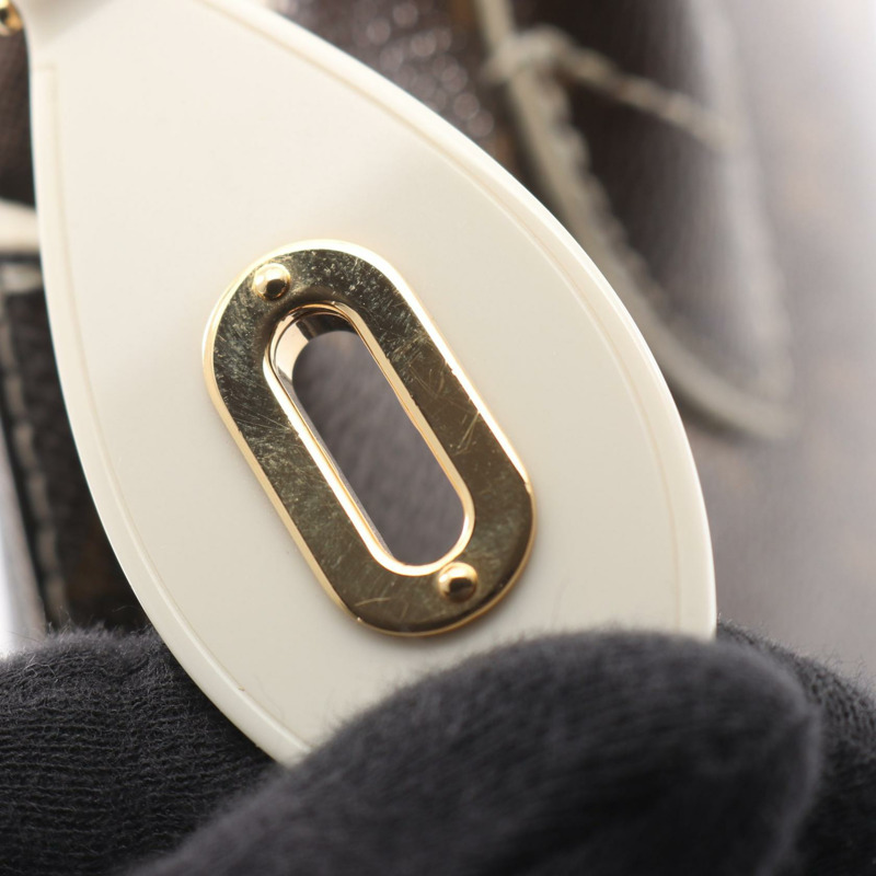 路易威登 Lockit BB 手提包 M40599 亮面 Monogram 帆布 棕色 二手 女士 LV-6