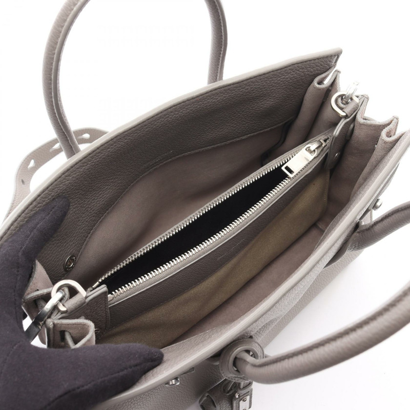 SAINT LAURENT PARIS Sac de Jules 單肩手提包 477477 皮革 灰色 二手 女士-2