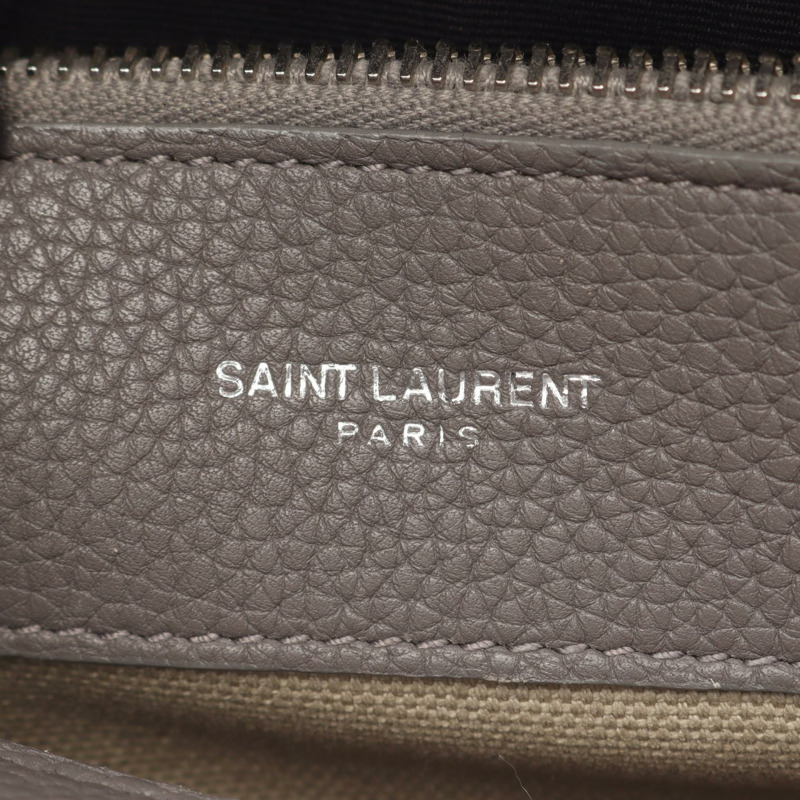 SAINT LAURENT PARIS Sac de Jules 單肩手提包 477477 皮革 灰色 二手 女士-3
