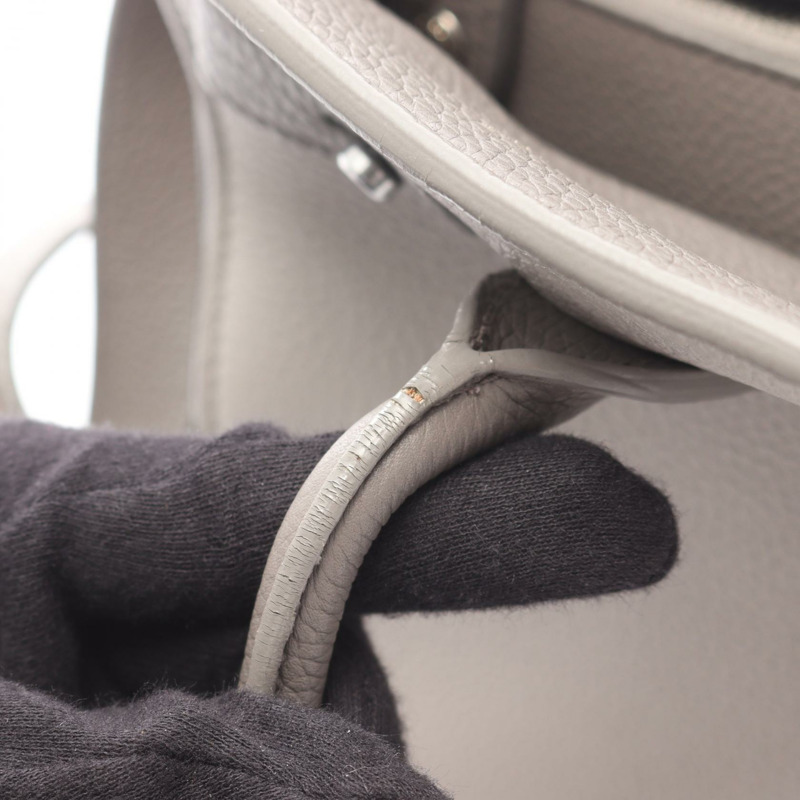 SAINT LAURENT PARIS Sac de Jules 單肩手提包 477477 皮革 灰色 二手 女士-4