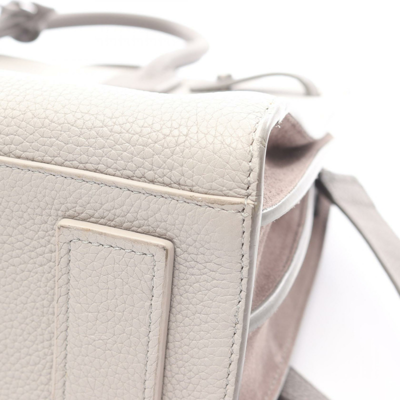 SAINT LAURENT PARIS Sac de Jules 單肩手提包 477477 皮革 灰色 二手 女士-11