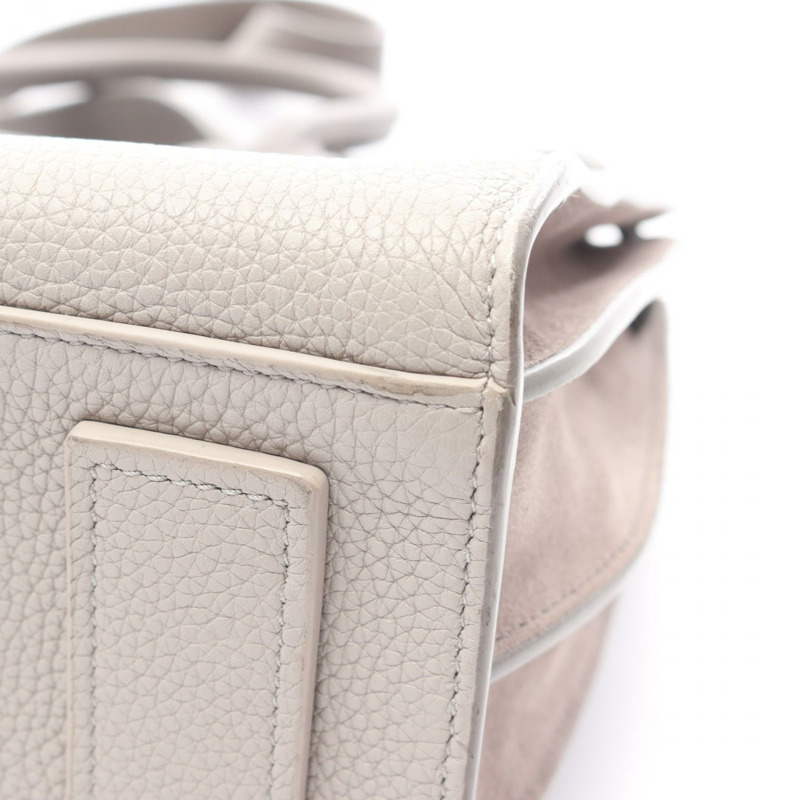 SAINT LAURENT PARIS Sac de Jules 單肩手提包 477477 皮革 灰色 二手 女士-13