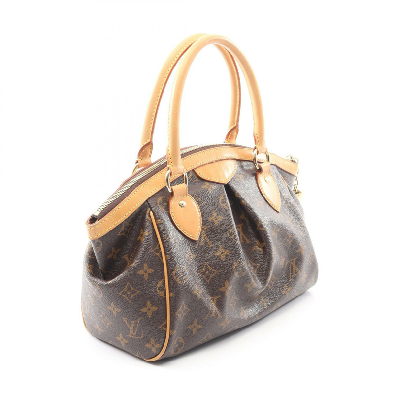 路易威登 Tivoli PM 手提包 M40143 Monogram 帆布皮革棕色二手女士-1