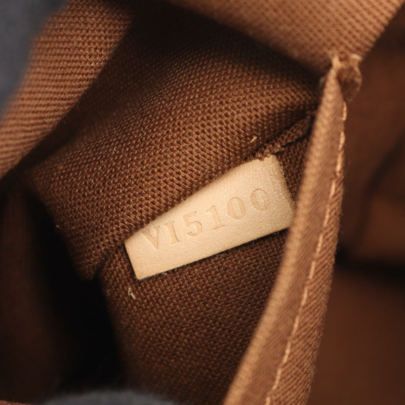 路易威登 Tivoli PM 手提包 M40143 Monogram 帆布皮革棕色二手女士-4