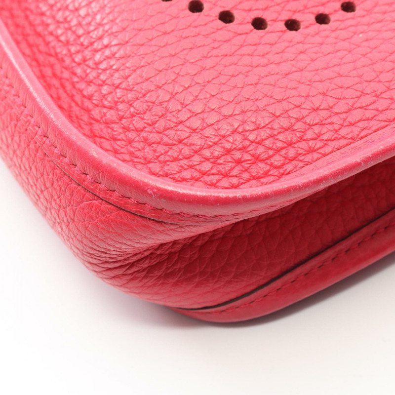 愛馬仕 Evelyne TPM 肩挎包，A Taurillon Clemence Rose 極致銀色-6