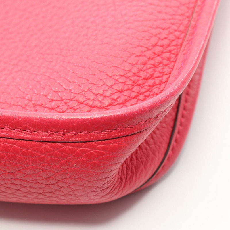 愛馬仕 Evelyne TPM 肩挎包，A Taurillon Clemence Rose 極致銀色-7