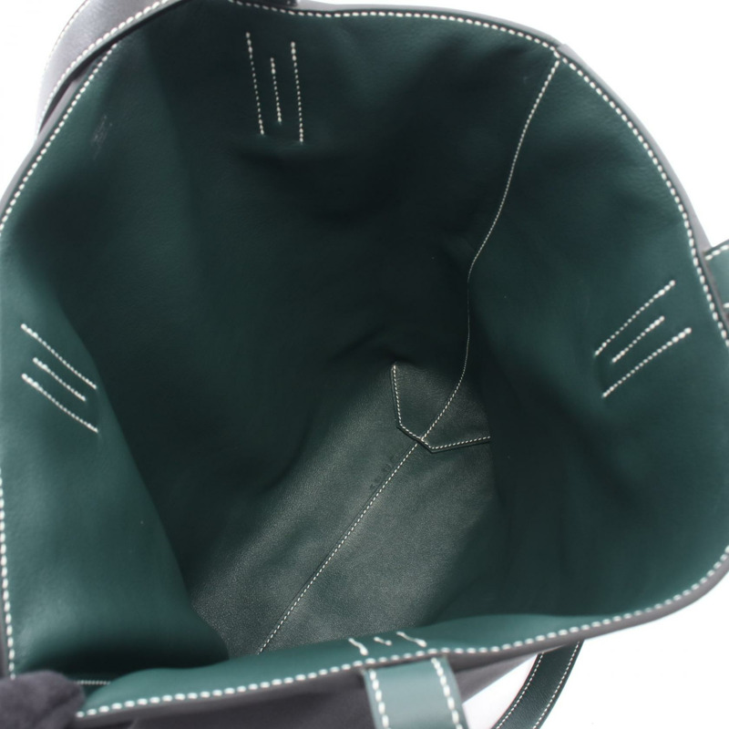 愛馬仕 Neo Double Sense 35 手提單肩包 K Sikkim 皮革 黑色 Vert moyen-3