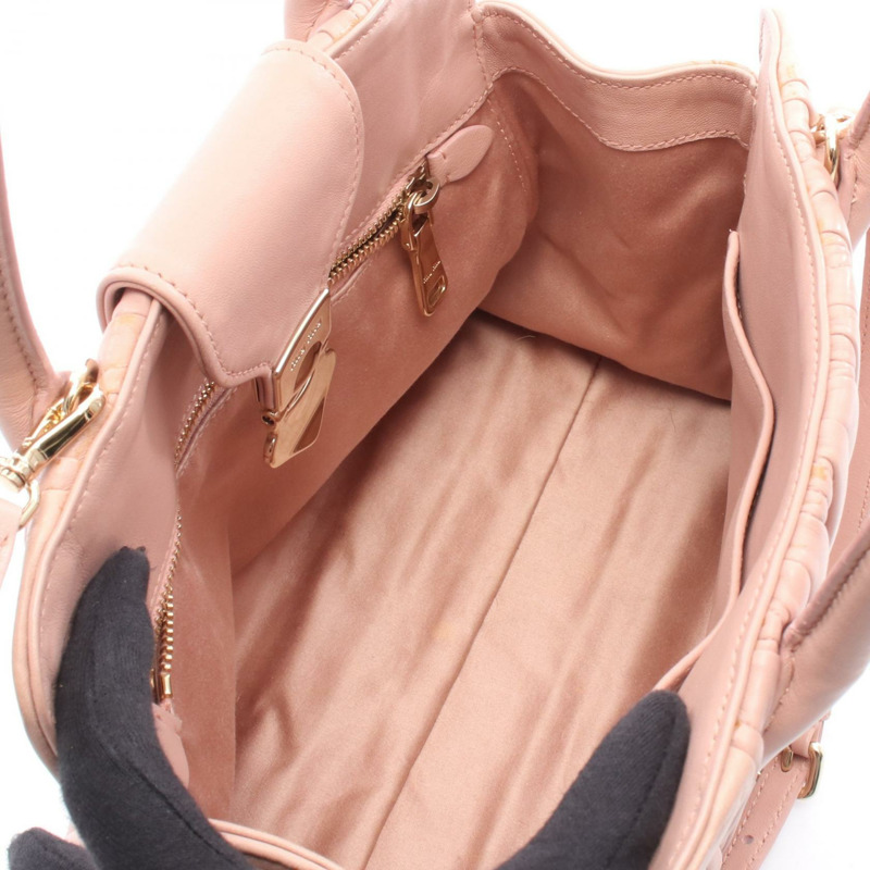 Miu Miu MATELASSE 肩斜背包 粉紅皮革 二手 女士-2