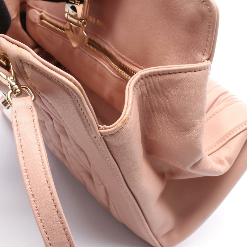 Miu Miu MATELASSE 肩斜背包 粉紅皮革 二手 女士-5