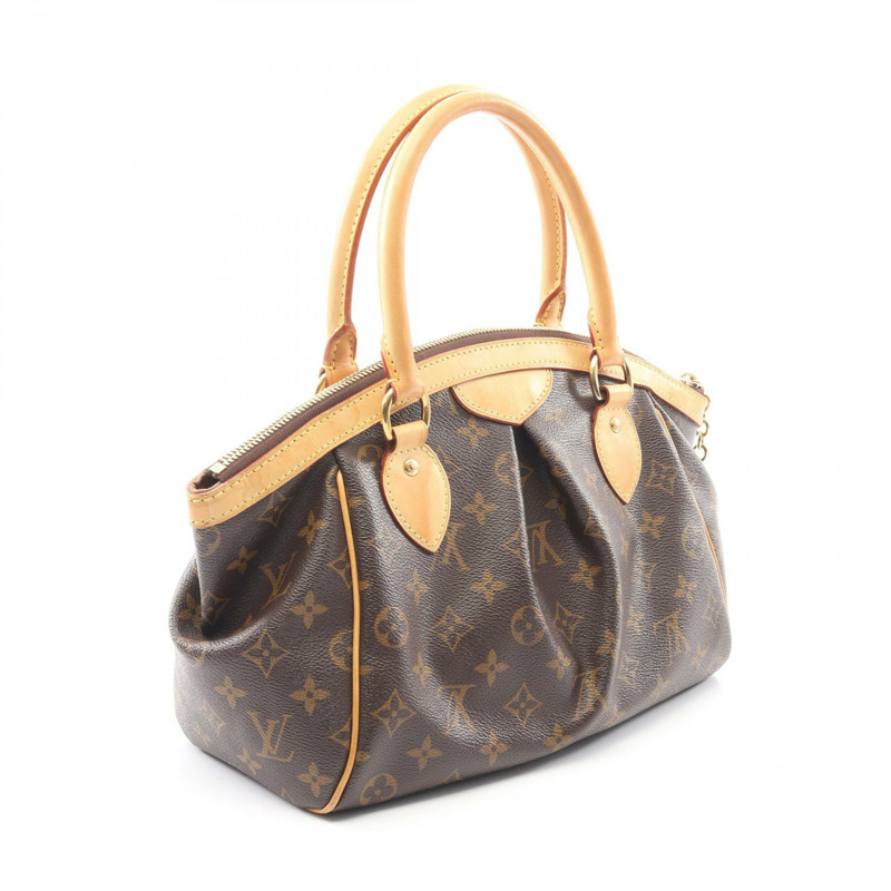 路易威登 Tivoli PM 手提包 M40143 Monogram 帆布皮革棕色二手女士-1