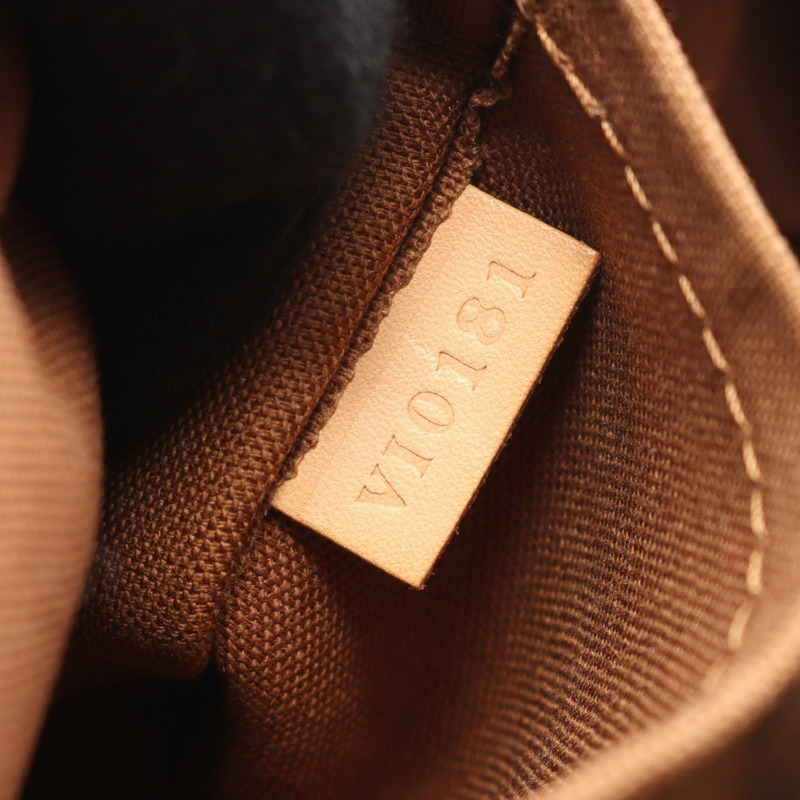 路易威登 Tivoli PM 手提包 M40143 Monogram 帆布皮革棕色二手女士-4