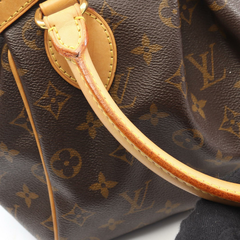 路易威登 Tivoli PM 手提包 M40143 Monogram 帆布皮革棕色二手女士-8