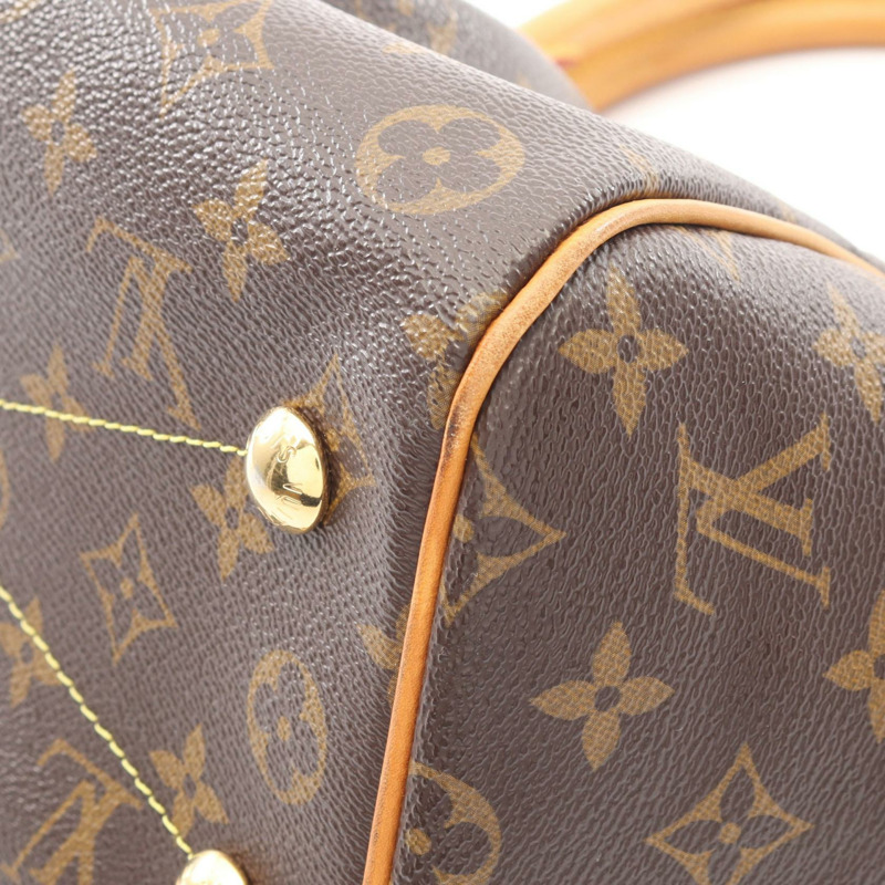 路易威登 Tivoli PM 手提包 M40143 Monogram 帆布皮革棕色二手女士-9