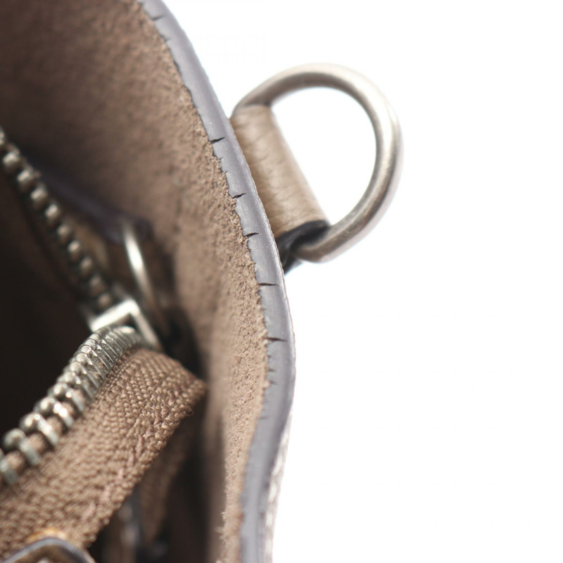 CELINE Luggage Nano Shopper 單肩斜背包 皮革 灰色 二手 女士-4