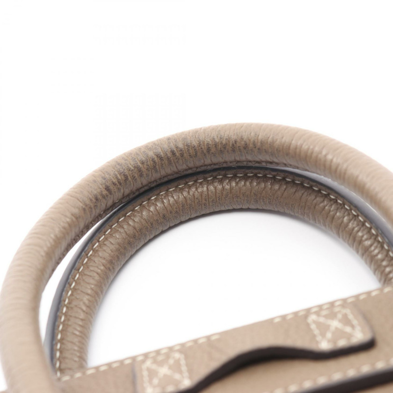 CELINE Luggage Nano Shopper 單肩斜背包 皮革 灰色 二手 女士-6