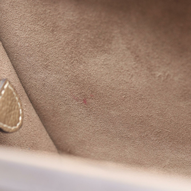 CELINE Luggage Nano Shopper 單肩斜背包 皮革 灰色 二手 女士-7