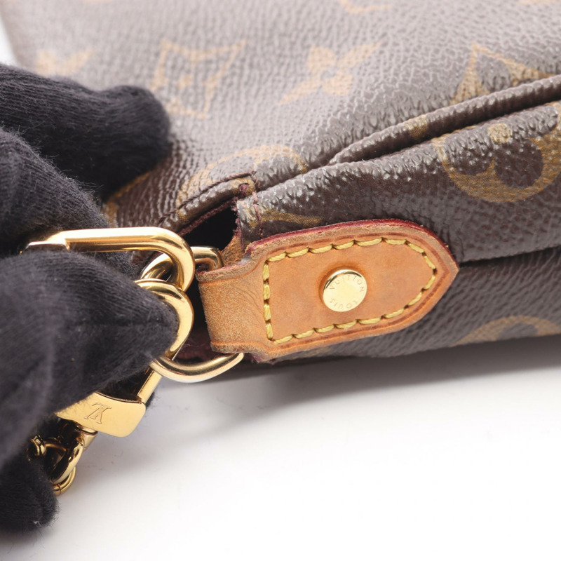 路易威登 Favorite MM 鏈條斜背包 M40718 Monogram 棕色皮革-10