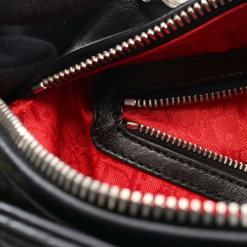 Dior LADY DIOR Cannage 肩背包,黑色皮革,二手女款-4