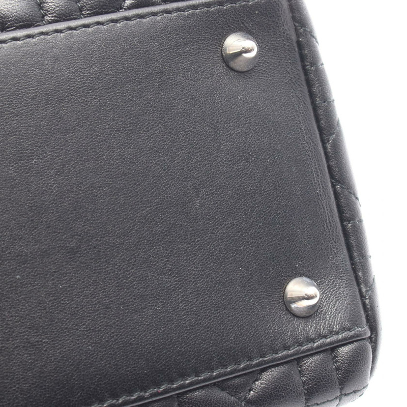 Dior LADY DIOR Cannage 肩背包,黑色皮革,二手女款-6