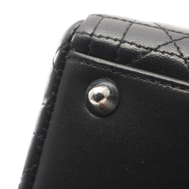 Dior Lady Dior 大單肩手提包,羊皮材質,黑色,二手女款-10