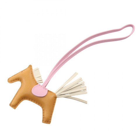 HERMES Rodeo Pegasus 小號包飾 U Agneau milo Sesame craie Mauve sylvestre