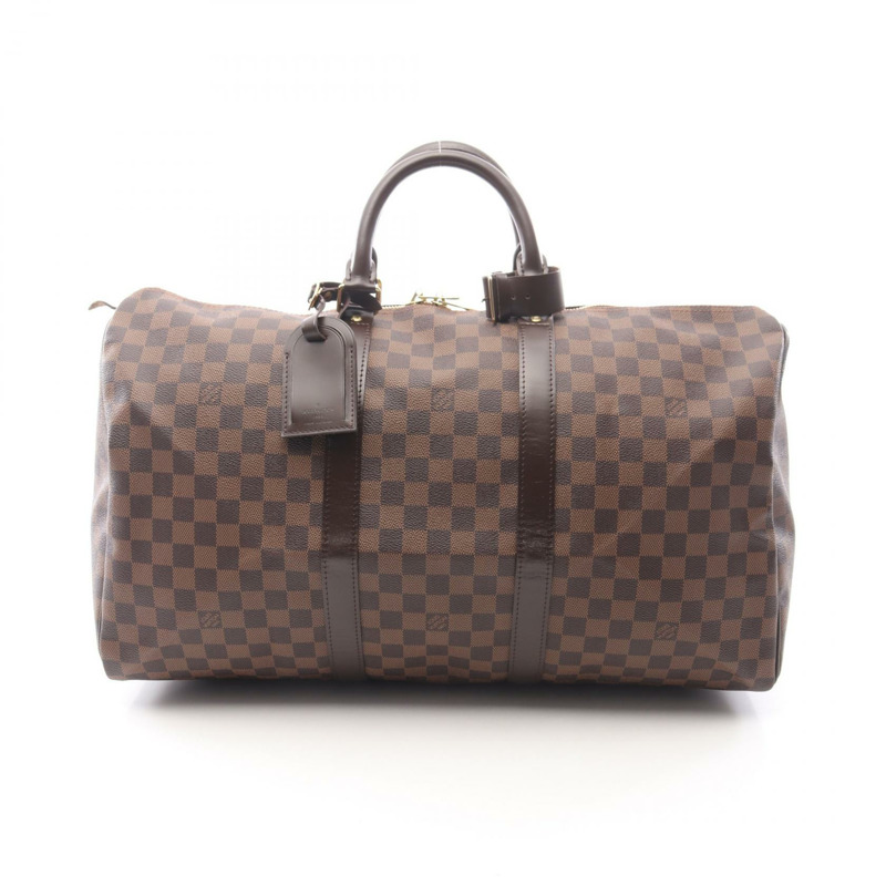 路易威登 Keepall 50 旅行手提包 N41427 Damier Ebene 帆布 二手 LV-0