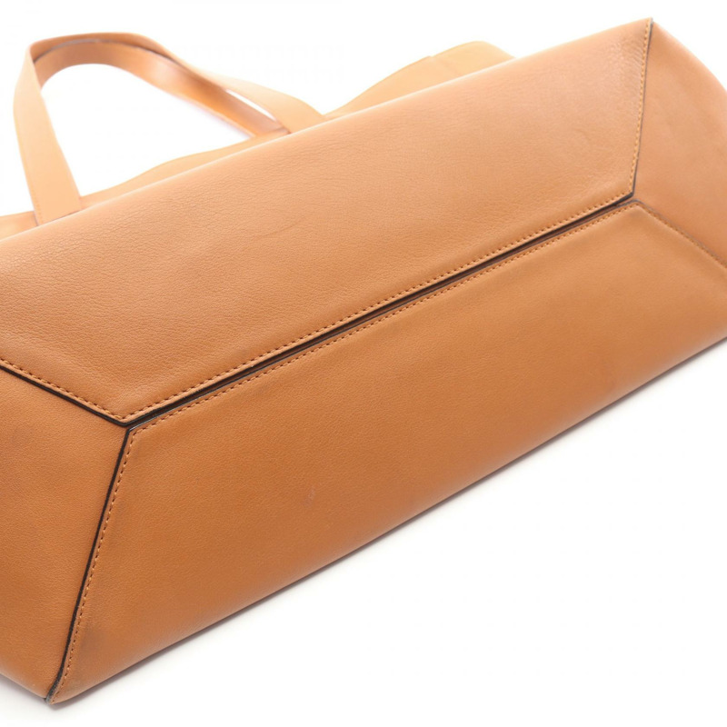 LOEWE 大號東西向購物單肩手提包 308.20.K84 皮革 棕色 二手-8