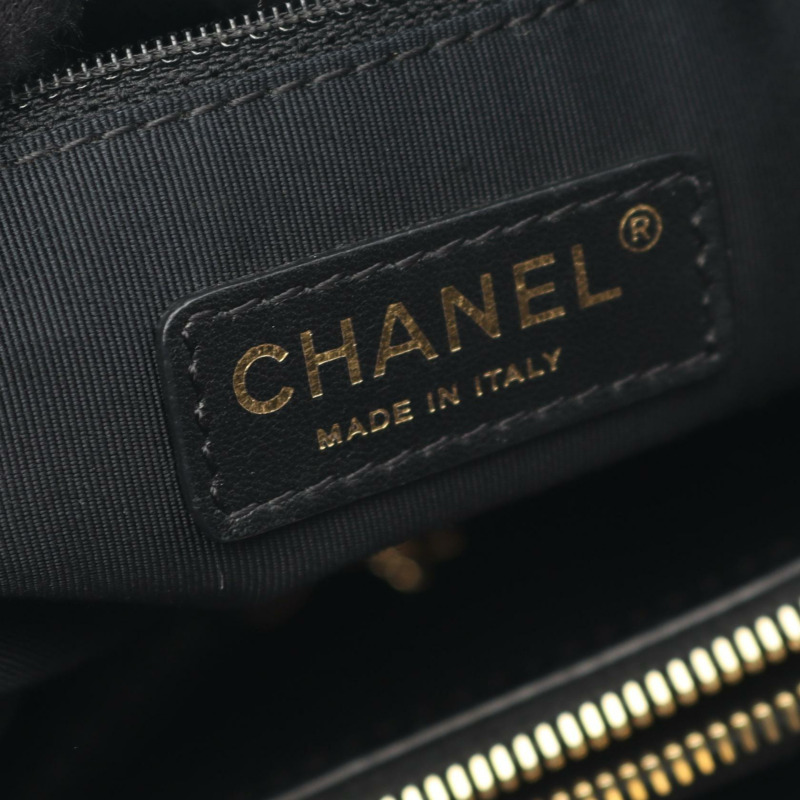 香奈兒 (CHANEL) Matelasse 鏈條手提單肩包，羊皮材質，黑色，金色五金，二手女款-3