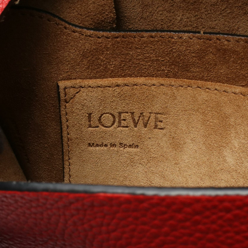 LOEWE Gate 小號斜背單肩包,紅色真皮,二手女款-3