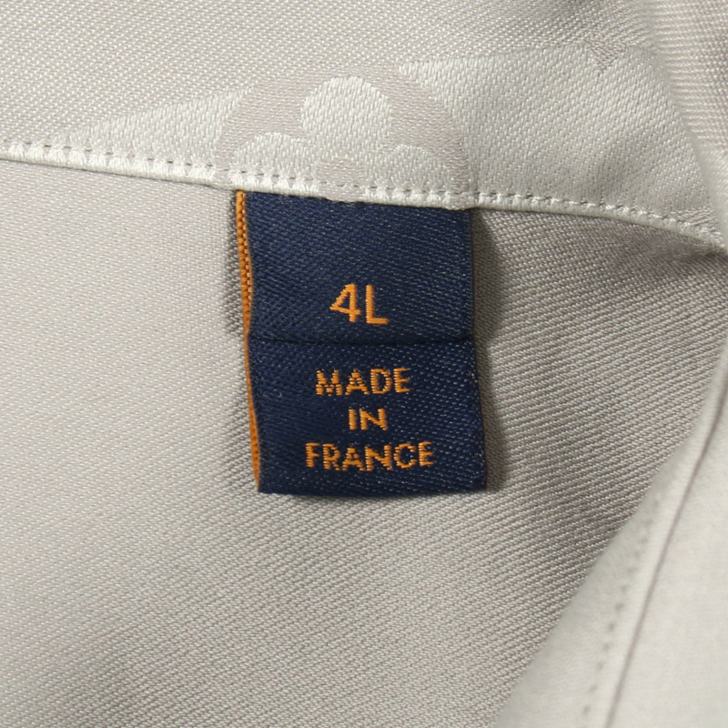 路易威登印花棉質 Fil Coupe Monogram 襯衫,灰色,二手男 #4L LV-4