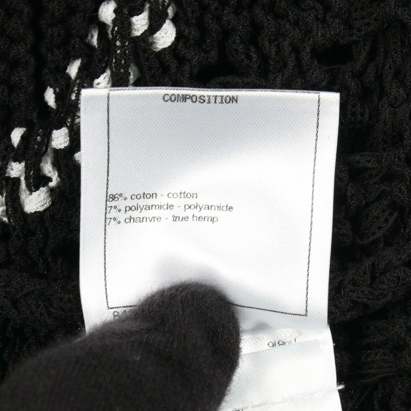 香奈兒 COCO 標誌紐扣開襟衫 P63006K48889 20件裝 純棉 黑白 #34 二手 女士-3