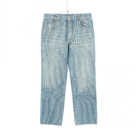 路易威登 LV x YK 南瓜圖案純棉牛仔褲，藍色，32號，二手男款