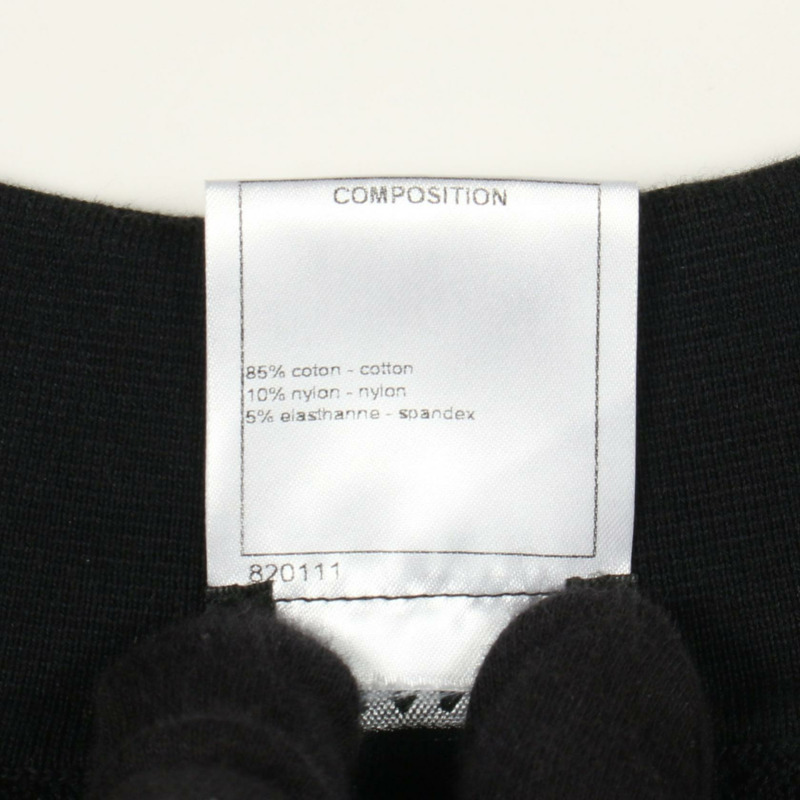 香奈兒 (CHANEL) CC Logo 紐帶珍珠連身裙 P53686K07000 棉尼龍黑 #36 二手女裝-3