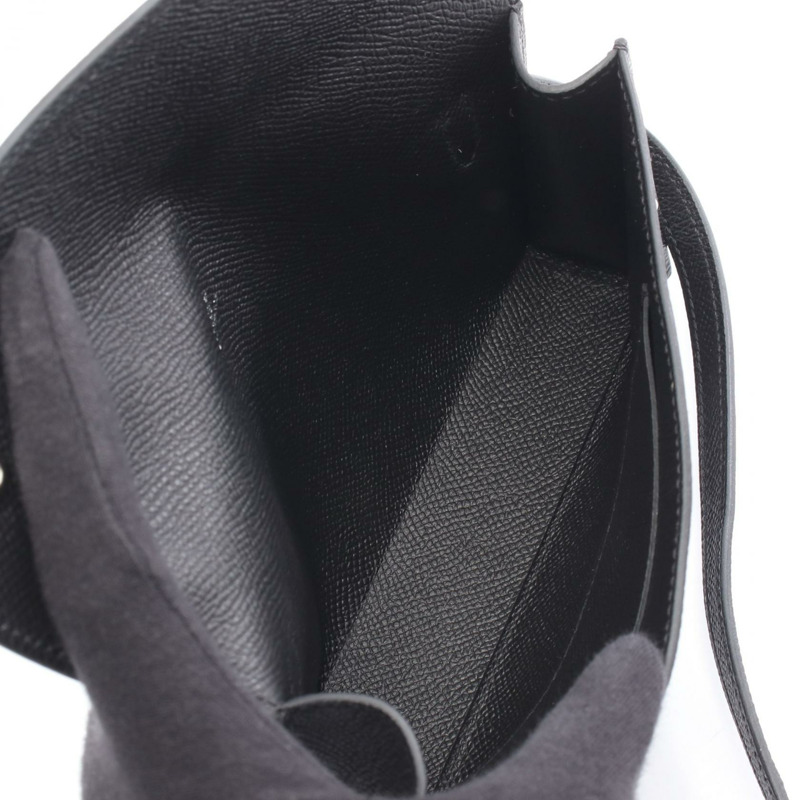 愛馬仕 Snap To Go 單肩斜背包，黑色 Epsom 皮革，二手 SHW-2