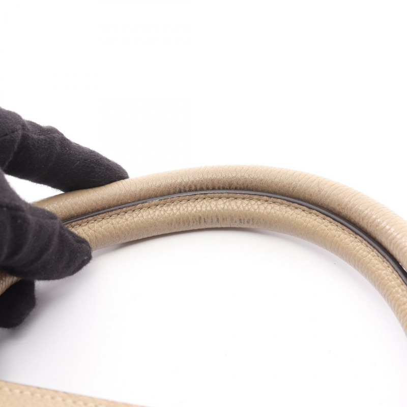 CELINE Luggage 微型購物手提包 167793 皮革 米色 二手 女士-8