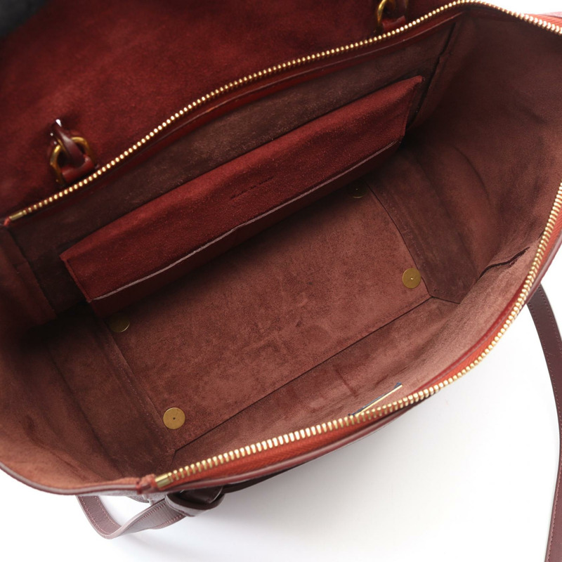 CELINE BELT BAG MINI 單肩手提包 波爾多紅皮革 二手 女士-2