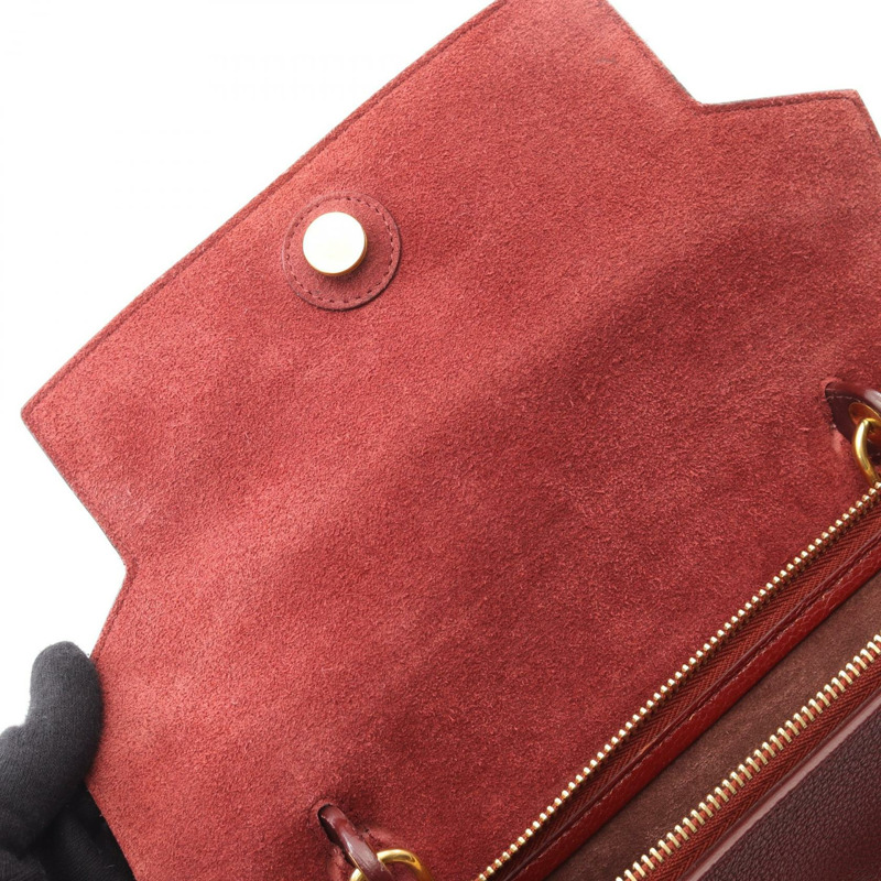 CELINE BELT BAG MINI 單肩手提包 波爾多紅皮革 二手 女士-5