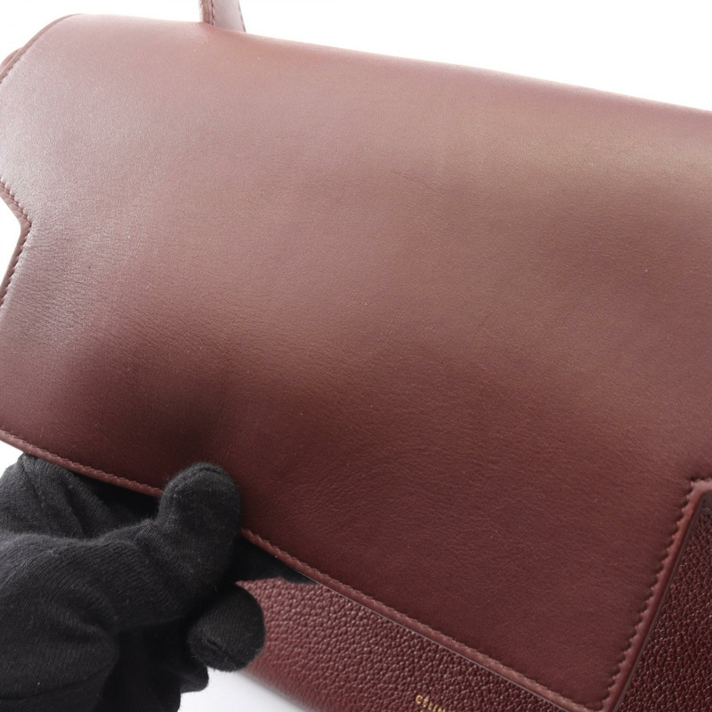 CELINE BELT BAG MINI 單肩手提包 波爾多紅皮革 二手 女士-7