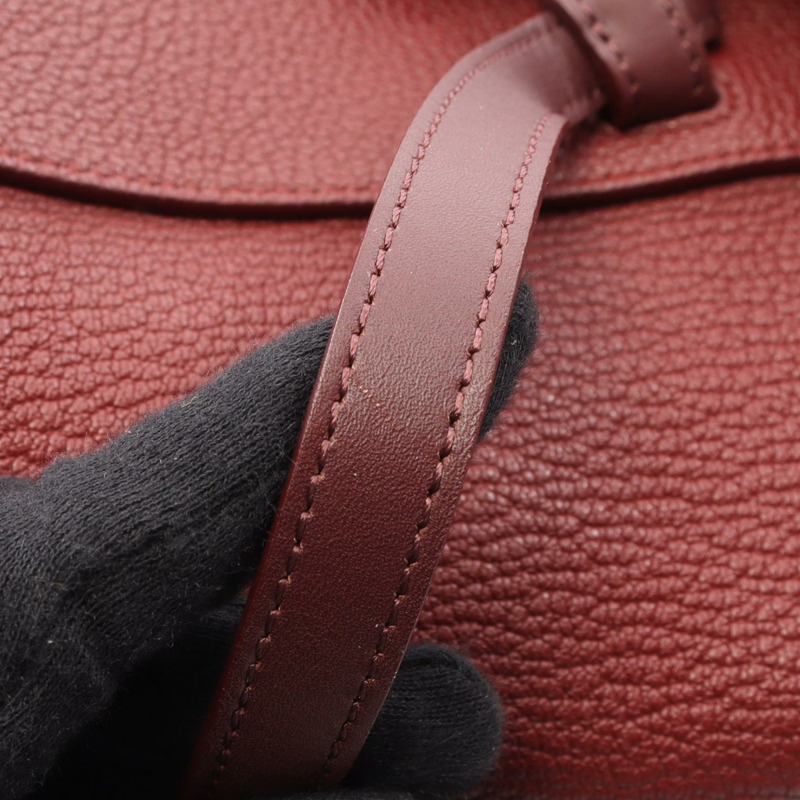 CELINE BELT BAG MINI 單肩手提包 波爾多紅皮革 二手 女士-9