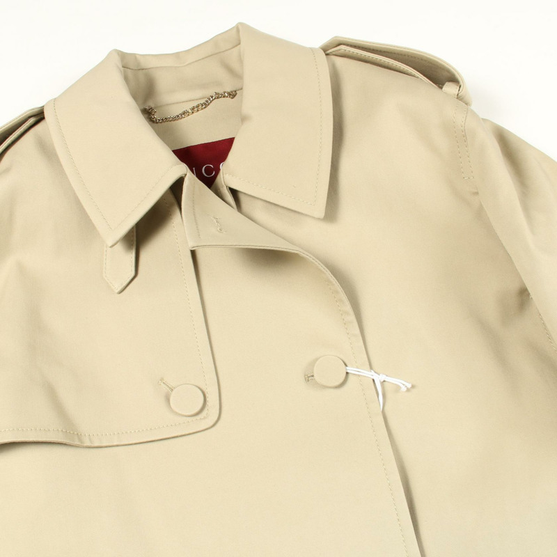 GUCCI 米色棉質風衣,二手女款,40碼-9