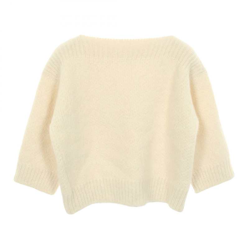 CELINE Triomphe 毛衣 2AC99309T 羊毛羊絨混紡 白色 二手 女款 S 碼-1