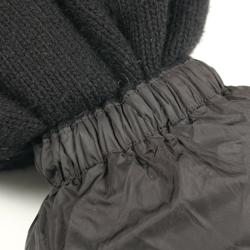 PRADA 羽絨外套 Blouson #40 羊毛羊絨黑色 logo 二手女款-7